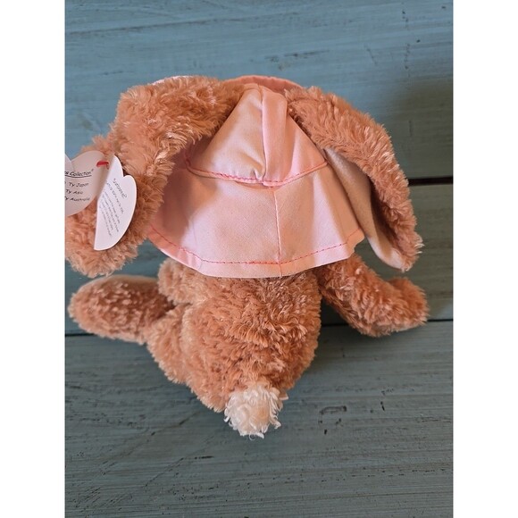 TY Beanie Babies Sunbonnet The Rabbit  7" Plush Toy Stuffed Animal Bunny Hat Tag - Picture 5 of 8